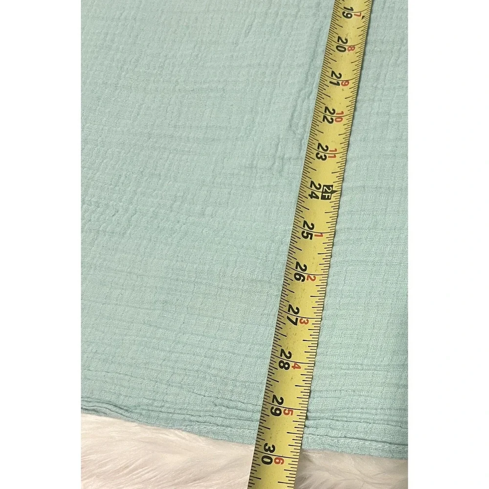 Kyle & Deena Mint Green Cotton Muslin Baby Blanket Crinkle Gauze Swaddle 30x36‎